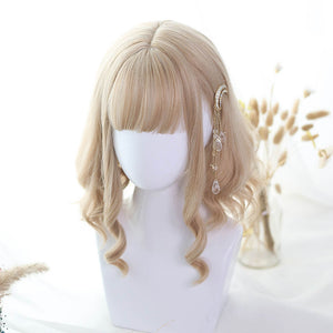 Honey Blonde Sweet Long Side Fringes Lolita Wig-lolita wig-Animee Cosplay