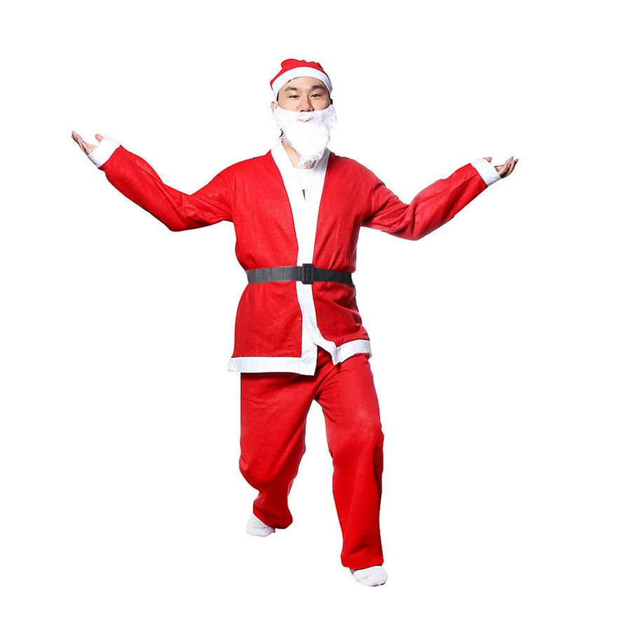 5-Piece Christmas Santa Claus Costume-anime costume-Animee Cosplay