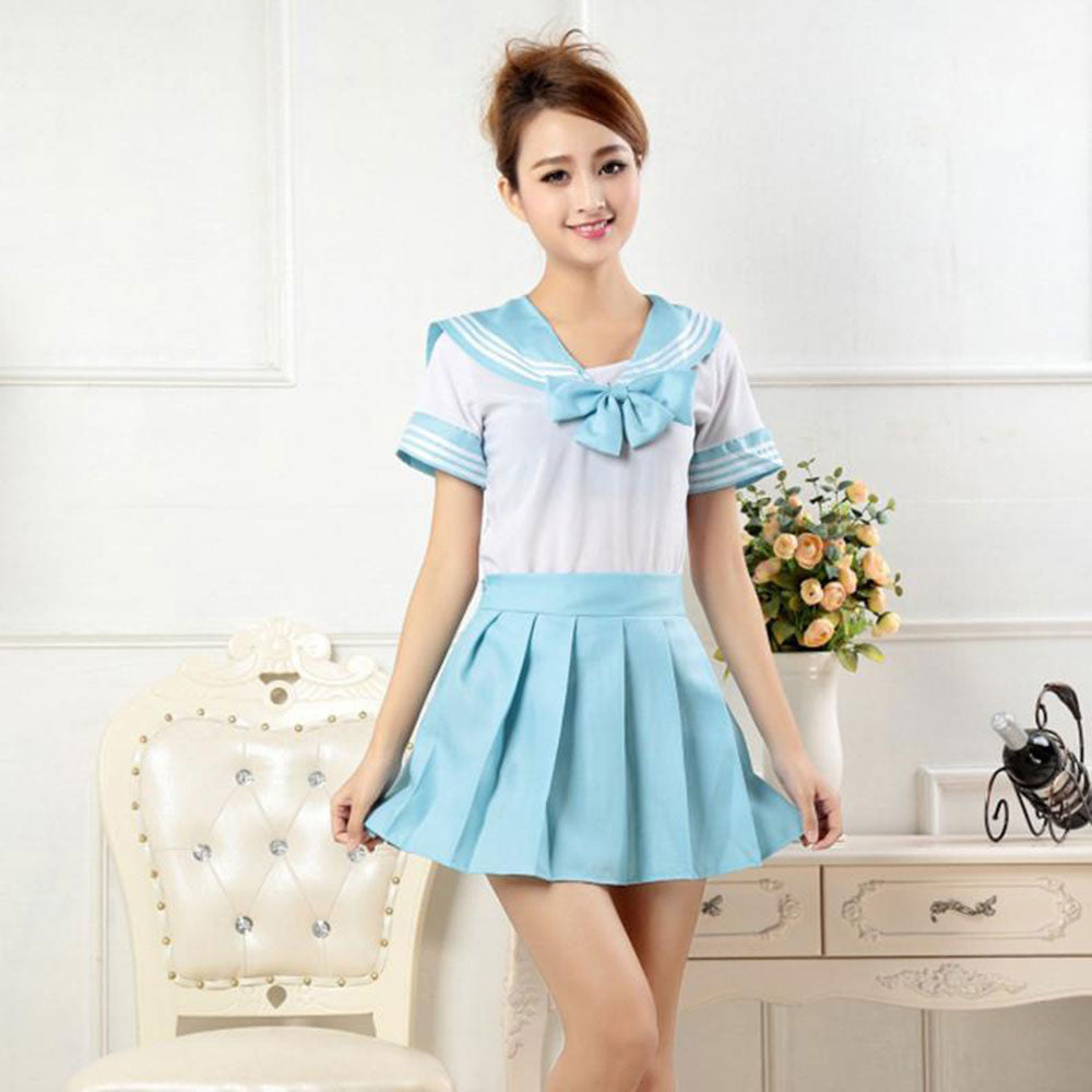Blue Sailor Suit Dress-anime costume-Animee Cosplay