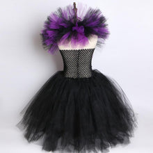 Load image into Gallery viewer, Girls Witch Queen Tutu Tulle Dress with Horns-Kid Costume-Animee Cosplay