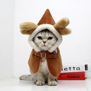 Antlers Cape Winter Cute Christmas Pet Cosplay Costume-Pet Costume-Animee Cosplay