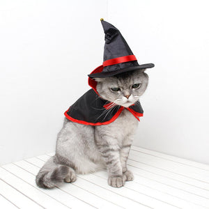 Halloween Masquerade Hat Cloak Set Pet Cosplay Costume-Pet Costume-Animee Cosplay