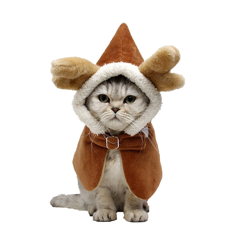 Antlers Cape Winter Cute Christmas Pet Cosplay Costume-Pet Costume-Animee Cosplay