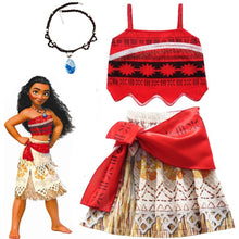 Load image into Gallery viewer, Moana Cosplay Costume With Necklace For Kids &amp; Adults-anime costume-Animee Cosplay