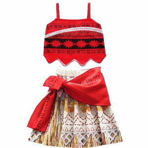 Moana Cosplay Costume With Necklace For Kids & Adults-anime costume-Animee Cosplay