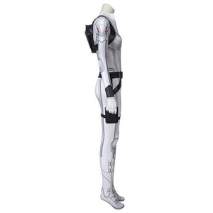 Black Widow Natasha Romanoff White Suit (with zip & shoe)-movie/tv/game jumpsuit-Animee Cosplay