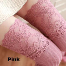 Load image into Gallery viewer, Lolita Ruffled Lace Thigh-High Socks-Socks-Animee Cosplay