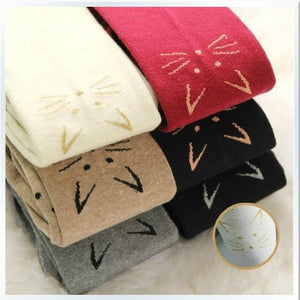 Casual Lovely Cat Jersey Stockings-Socks-Animee Cosplay