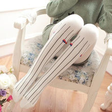 Load image into Gallery viewer, Classic Vertical Striped Stockings With A Bow-Socks-Animee Cosplay