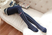Load image into Gallery viewer, Classic Vertical Striped Stockings With A Bow-Socks-Animee Cosplay